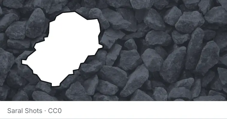 Crushed stone aggregate, under the outline of Jefferson County.