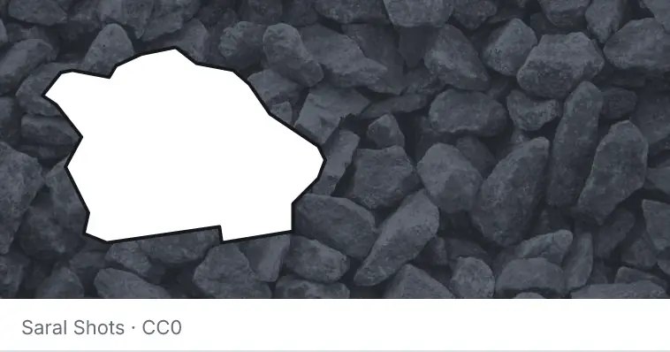Crushed stone aggregate, under the outline of Citrus County.