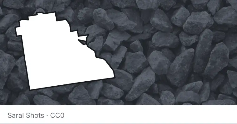 Crushed stone aggregate, under the outline of Polk County.